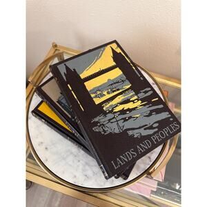 Lands And Peoples The World in Color Volumes I, II, & III Hardback Books